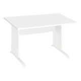 Bureau droit L 120 cm piètement bois en L Essens
