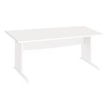 Bureau droit L 180 cm piètement bois en L Essens