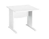 Rechte werkpost B 80 cm L onderstel lichtgrijs
