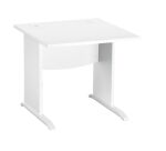 Bureau droit L 80 cm piètement bois en L Essens