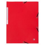 Chemise à élastique 3 rabats carte Bruneau 24 x 32 cm dos 2 cm rouge