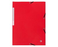 Chemise à élastique 3 rabats carte Bruneau 24 x 32 cm dos 2 cm rouge