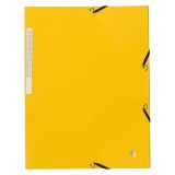 Chemise à élastique 3 rabats carte Bruneau 24 x 32 cm dos 2 cm jaune