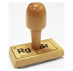 Sello personalizado manual de caucho 60 x 30 mm de madera 3 líneas 