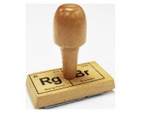 Sello personalizado manual de caucho 40 x 10 mm de madera 1 línea