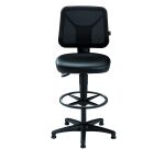 Chaise Bruneau TEC vinyle noir sur patins