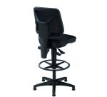 Chaise Bruneau TEC vinyle noir sur patins