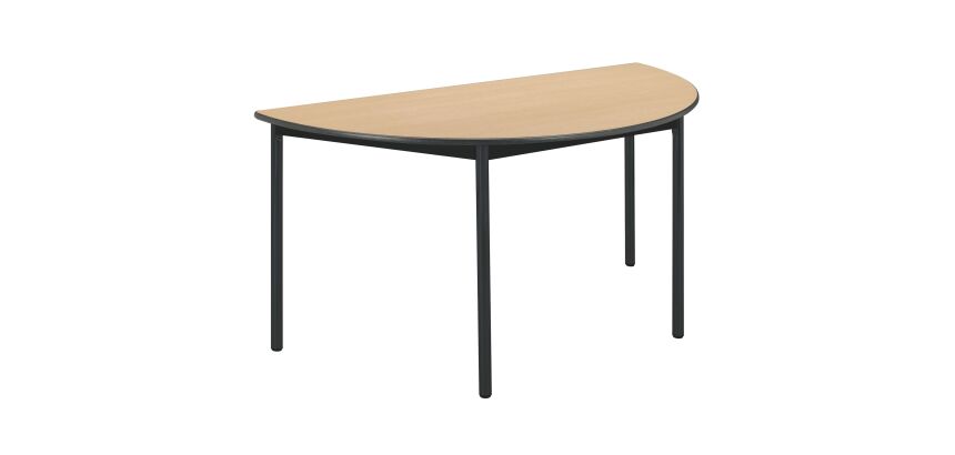 Mesa semirredonda Confort Patas negras