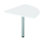 Angle de liaison 90° plateau blanc pied tube réglable en hauteur 90 ° Essens