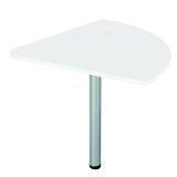 Angle de liaison 90° plateau blanc pied tube réglable en hauteur 90 ° Essens