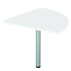 Angle de liaison 90° plateau blanc pied tube réglable en hauteur 90 ° Essens
