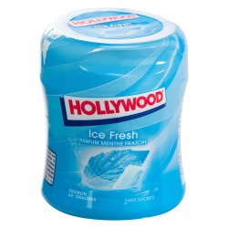 Chewing gum Ice fresh sans sucres Hollywood - Boîte de 60 dragées