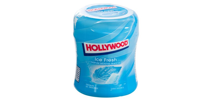 Chewing gum Hollywood Menthe dragées - Boîte de 70