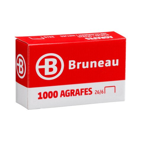 Agrafe Bruneau 26/6 galvanisée - Boîte de 1000