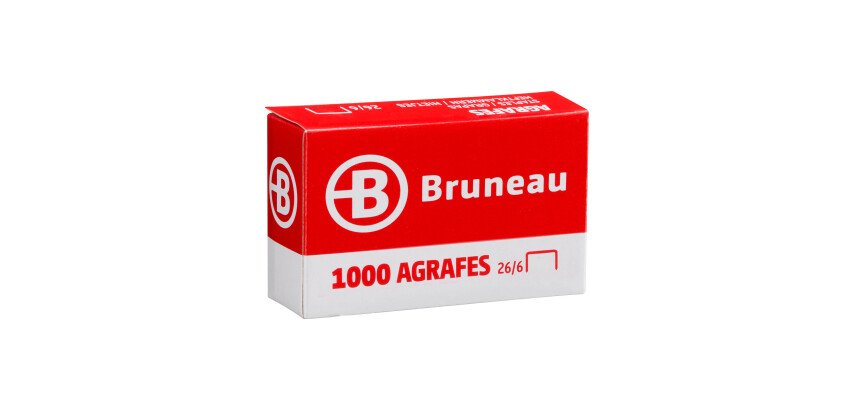 Agrafe Bruneau 26/6 galvanisée - Boîte de 1000
