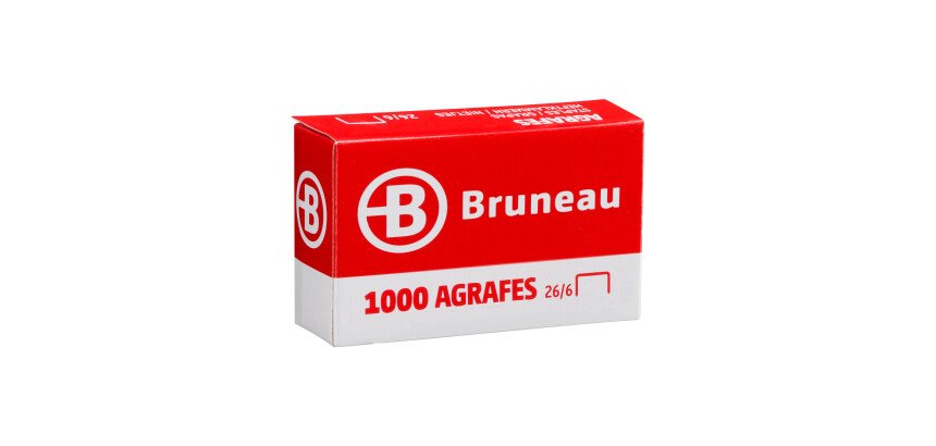 Agrafe Bruneau 26/6 galvanisée - Boîte de 1000