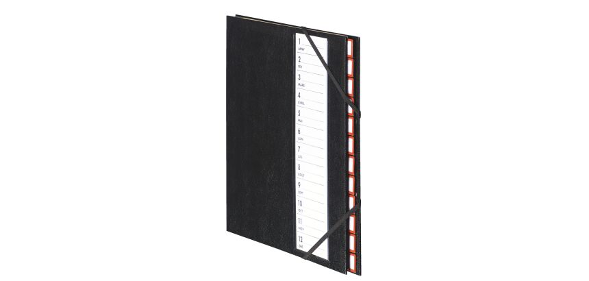 Carpeta clasificadora de pestañas metálicas Extendos, 12 divisiones