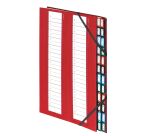 Carpeta clasificadora de pestañas metálicas Extendos, 24 divisiones