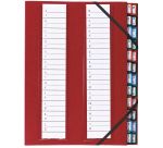 Carpeta clasificadora de pestañas metálicas Extendos, 24 divisiones