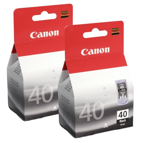 Canon PG-40 Pack 2 cartuchos originales negro (2 x 327 páginas)