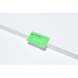 Badge laser Avery adhésif blanc cadre bleu 50 x 80 mm - Boîte de 200