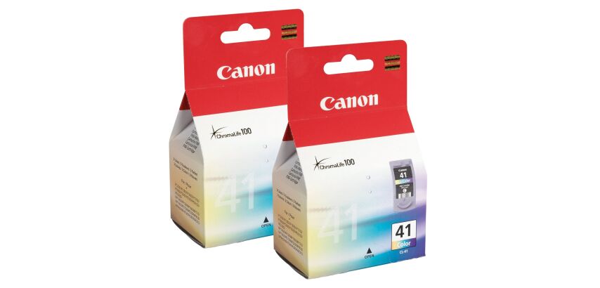 Canon CLI 41 Pack de 2 cartuchos originales tricolor