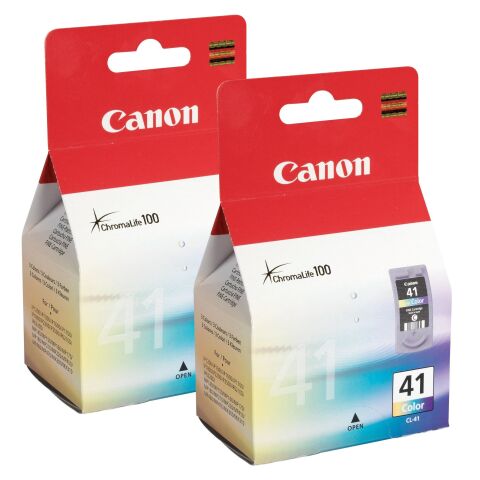 Canon CLI 41 Pack de 2 cartuchos originales tricolor
