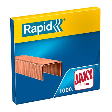 Grapas Rapid Jaky 6 cobreadas Caja de 1000