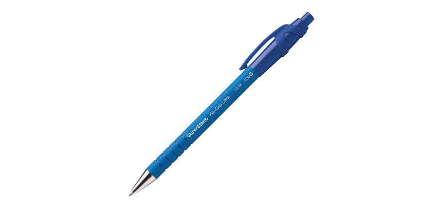 Stylo bille écologique Paper Mate Flexgrip Ultra rétractable pointe 1 mm - écriture moyenne