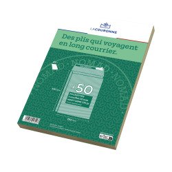 La Couronne - Pochette à soufflets 5 cm kraft brun armé 260 x 330 mm 130 g sans fenêtre - Paquet de 50