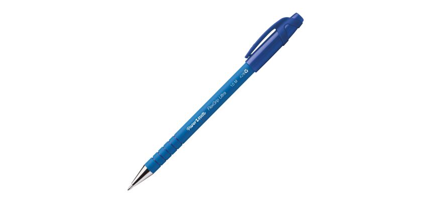 Ecologische balpen Paper Mate flexgrip Ultra met dopje en kegelpunt 1mm - medium
