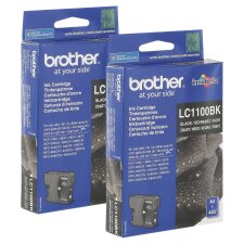 Pack met 2 cartridges Brother LC1100 zwart