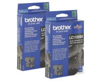 Brother LC1100 Pack cartouche de 2 couleurs noire pour imprimante jet d'encre