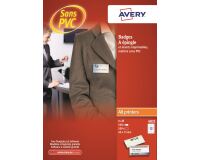 Namensschild Avery mit Wellennadel 40 x 75 mm - Schachtel von 100