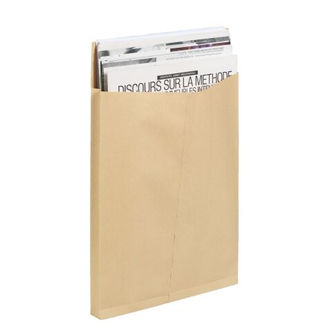 Bolsa con fuelle kraft marrón de 3 cm 275 x 365 mm, 120 g sin ventana - Caja de 50