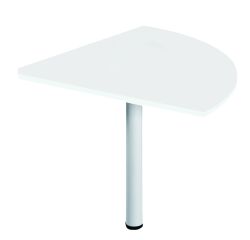 Angle de liaison 90° plateau blanc pied tube Essens