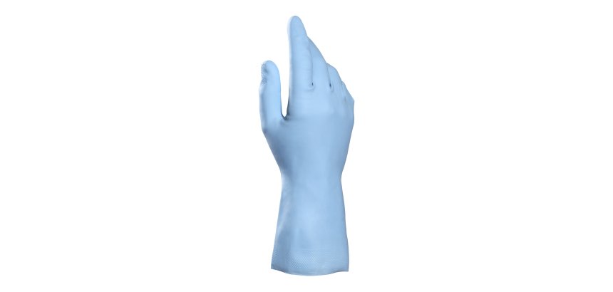 Gants de ménage latex Mapa Vital 117 bleu - La paire