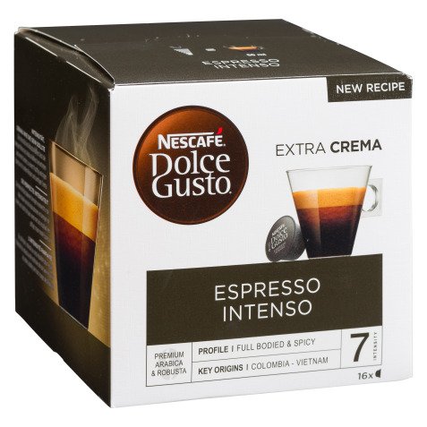 Doos met 16 koffiecapsules Nescafé Dolce Gusto Espresso Intenso