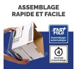 Caisse archives carton Bankers Box by Fellowes H 29,5 x L 40,1 x P 33,5 cm standard bleue