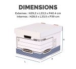 Caisse archives carton Bankers Box by Fellowes H 29,5 x L 40,1 x P 33,5 cm standard bleue