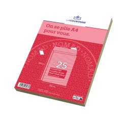 Pochette à soufflets 3 cm kraft brun armé 229 x 324 mm La Couronne 130 g sans fenêtre - Paquet de 25