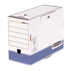 Filing boxes with back of 15 cm white and blue