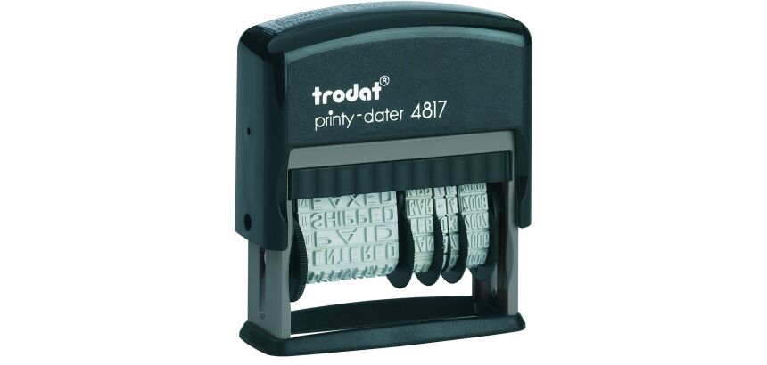 Trodat Printy 4817 Fechador formulador automático 45 x 3,8 mm monocromo