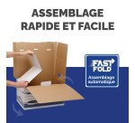 Caisse archives carton Bankers Box by Fellowes Flip H 31 x L 56 x P 39 cm top maxi bleue