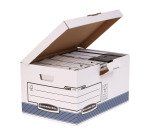 Caisse archives carton Bankers Box by Fellowes Flip H 31 x L 56 x P 39 cm top maxi bleue