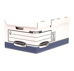 Contenedor de archivo para A4 cartón reciclado Bankers Box by Fellowes Flip top maxi azul