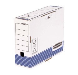Archiv-Schachteln mit Rücken von 10 cm Fellowes Weiß und blau