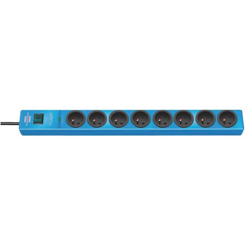Regleta protectora 8 tomas - 2 m - azul