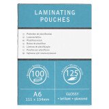 Boîte 100 pochettes transparentes pour la plastification - A6 125 µm