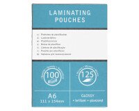 Boîte 100 pochettes transparentes pour la plastification - A6 125 µm